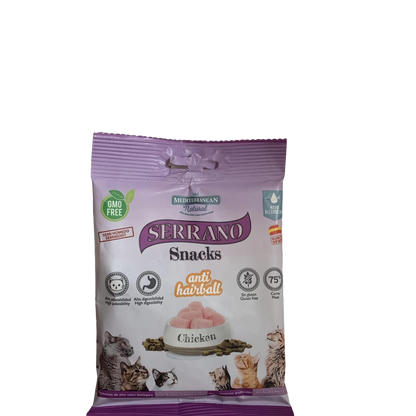 SERRANO Snack per Gatti 50g – Gusto Pollo o Salmone & Tonno-1